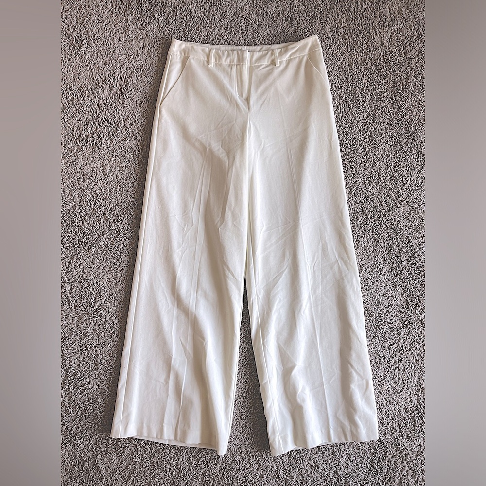 NEW! New York & Co Stretch Mid Rise Wide Leg Pant, Creamy White - Size 6